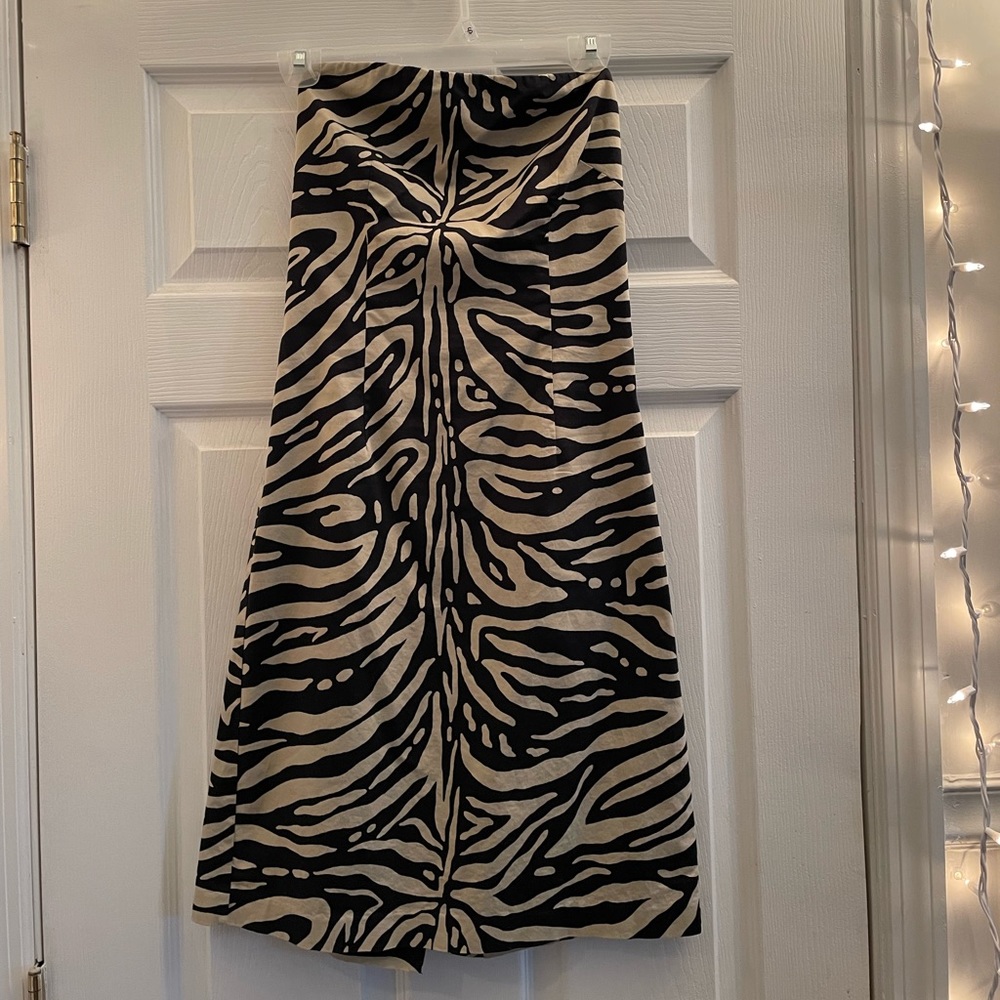 The Limited Strapless Zebra Knee-Length Dress